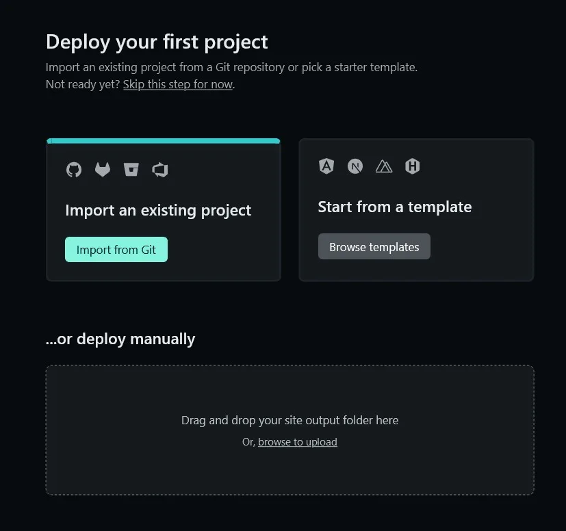 netlify drag and drop folder
