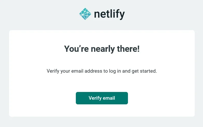 netlify mail verification